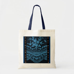 Blaue Grunge-Spitze Tragetasche