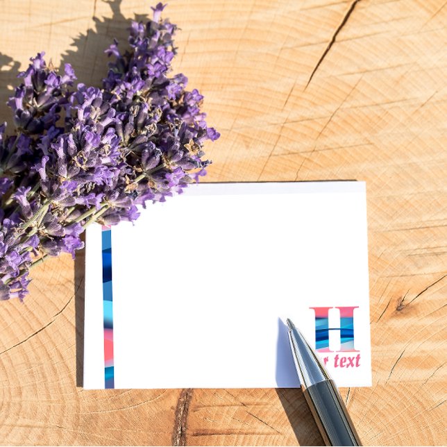 Blaue H-Noten Post-it Klebezettel (Von Creator hochgeladen)