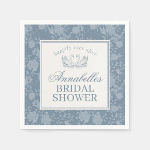 Blaue Häkeldeckchen Hochzeitsshower im Vintage-Blu Serviette