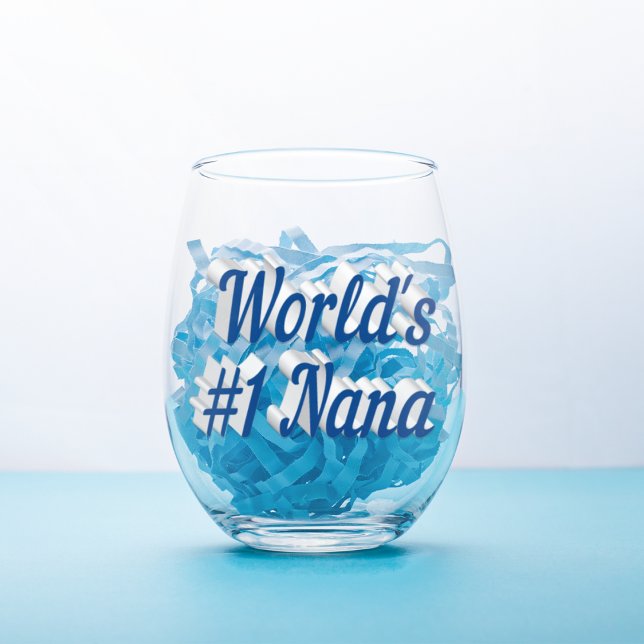 Blaue Halbschrift für Nana Weinglas Ohne Stiel (Von Creator hochgeladen)