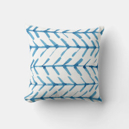 Blaue, handgestrichene Pfeile Polyester Throw Kiss Kissen