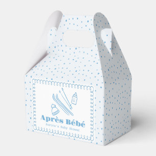 Blaue Handgezeichnete Après Bébé Babyparty Geschenkschachtel