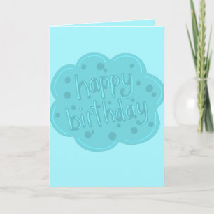 Blaue Happy Birthday Karte