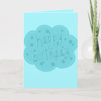 Blaue Happy Birthday Karte
