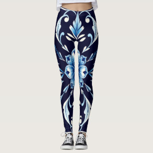 blaue Harmonie-Leggings Leggings