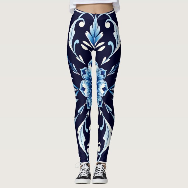 blaue Harmonie-Leggings Leggings (Vorderseite)