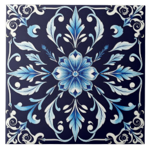 blaue Harmoniefliese Fliese