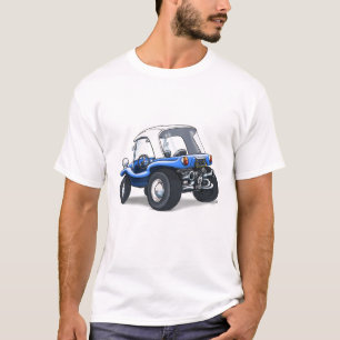 blaue harte Spitzenstrand-Buggy T-Shirt