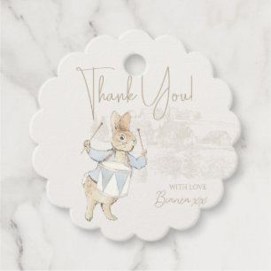 Blaue Hasen Some Bunny Baby Shower Geschenkanhänger