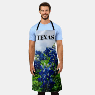 Blaue Hauben Blaue Blumen Texas Texanisch Elegant Schürze