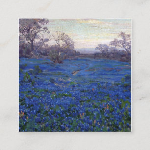 Blaue Hauben in der Dämmerung nahe San Antonio Quadratische Visitenkarte