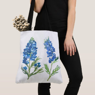Blaue Hauben Texas Blaue Blumen vintage Aquarell