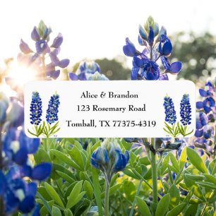 Blaue Hauben Texas State Blumen Lupine Aquarell