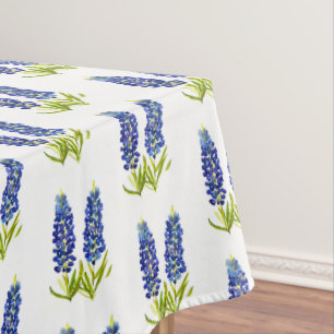 Blaue Hauben Texas State Blumen Lupine Aquarell Tischdecke