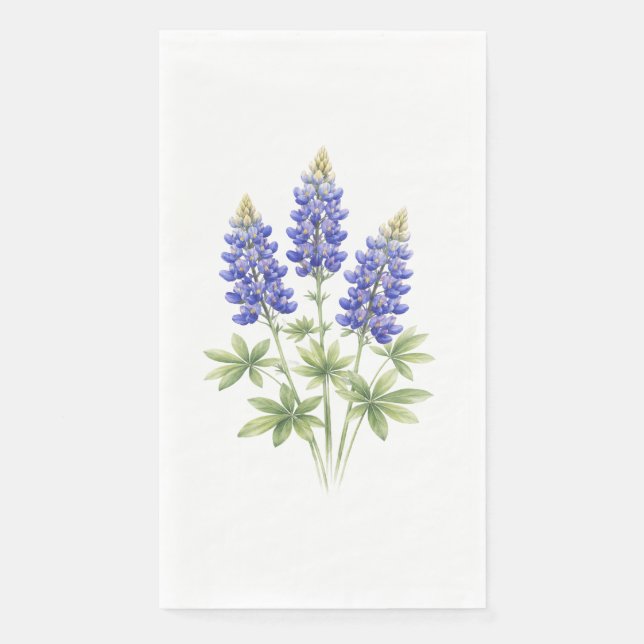 Blaue Hauben Texas State Flowers Blaue Haube Serviette (Vorderseite)