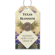 Blaue Hauben von Texas Flaschenetiketten-Set