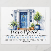 Blaue Haustür Adressänderung, Umzug