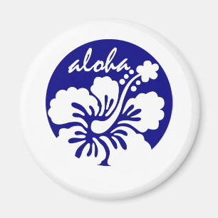 blaue Hawaii-Blume Magnet