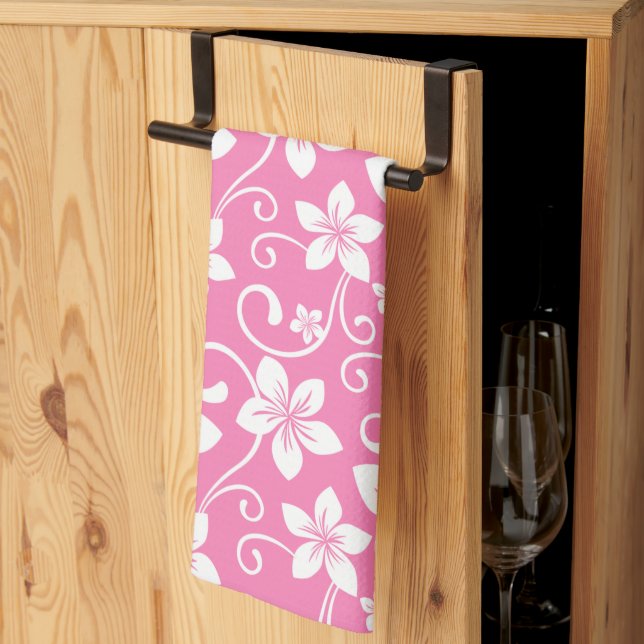 BLAUE HAWAII (BUBBLEGUM PINK) KÜCHE TOWEL GESCHIRRTUCH (Drittel gefaltet)
