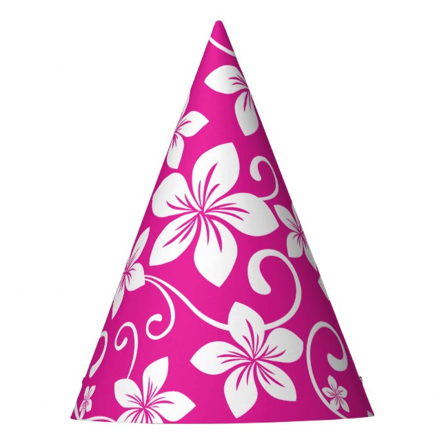 BLAUE HAWAII (HOT PINK) PARTY HAT PARTYHÜTCHEN (Vorderseite)