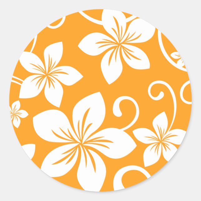BLAUE HAWAII (MANDARINE) CLASSIC ROUND STICKER (Vorderseite)