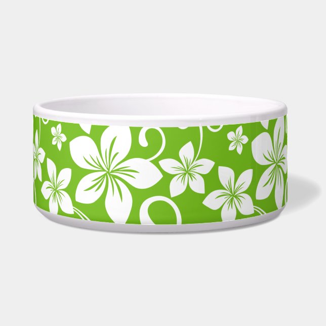 BLAUE HAWAII-MUSTER IN LIME NAPF (Vorderseite)