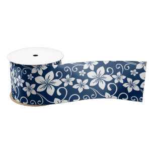 BLAUE HAWAII (NAVY) SATIN RIBBON SATINBAND