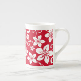 BLAUE HAWAII (RED) KNOCHEN CHINA TASSE