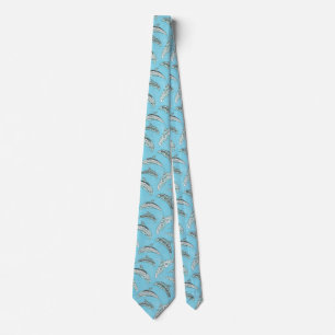 Blaue Hawaiianische Stammesdelphine Krawatte