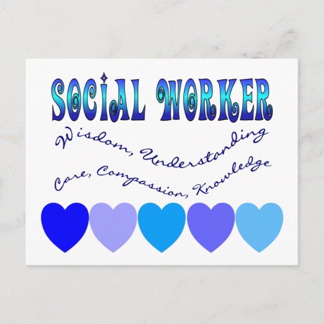 BLAUE HEARTS POSTKARTE (Vorderseite)
