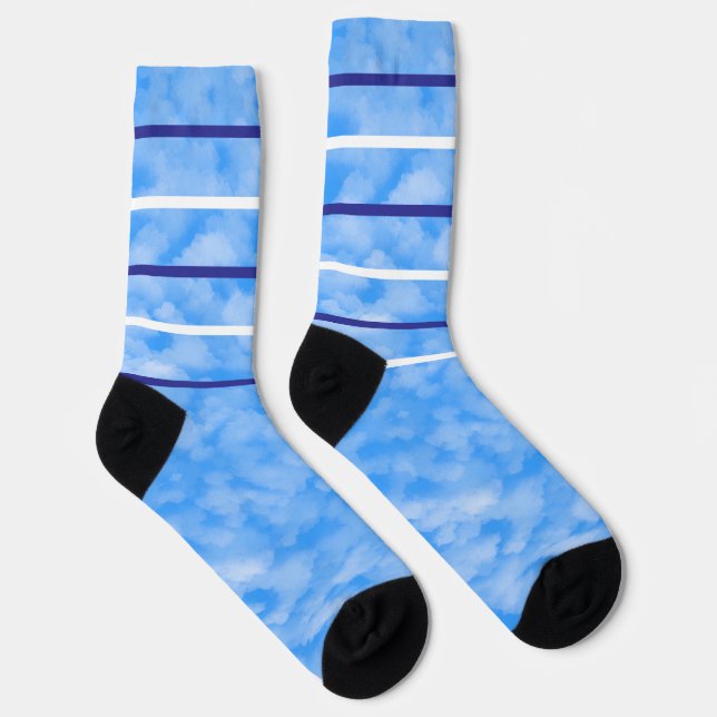 Blaue & hellblaue Socken (Rechts)