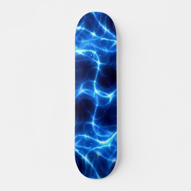 Blaue helle Ströme Skateboard (Vorne)