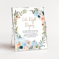 Blaue Herbst-Blume Pumpkin Spate Night Diapers
