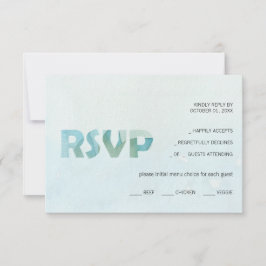 Blaue Herbstfarbe Kunst RSVP Karte