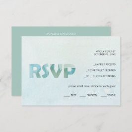 Blaue Herbstfarbe Kunst RSVP Karte