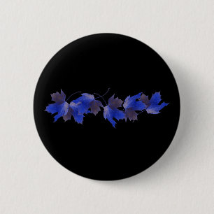 Blaue Herbstleaves Button