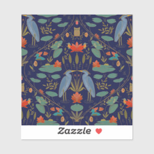 Blaue Heron-Teich-Wiederbelebung der Chic Marine Aufkleber