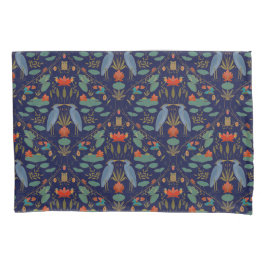 Blaue Heron-Teich-Wiederbelebung der Chic Marine Kissenbezug