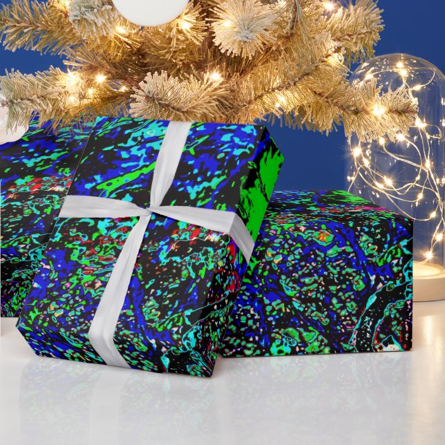 Blaue Herrlichkeitstextur Geschenkpapier,Blau hell Geschenkpapier (Feiertage)