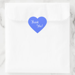 Blaue Herz-Danke-Schrift Verpackungsfavorit Herz-Aufkleber