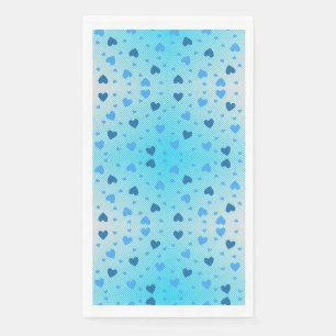 Blaue Herzen im rauschenden Diamantenring.OW Serviette