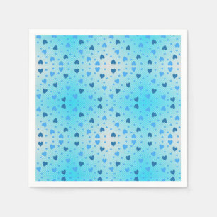 Blaue Herzen im rauschenden Diamantenring.OW Serviette