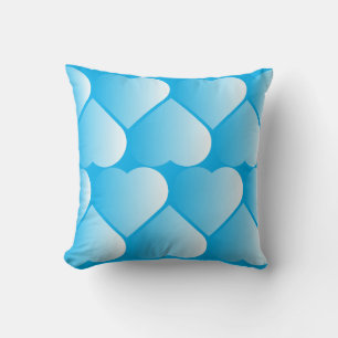 blaue Herzen Kissen