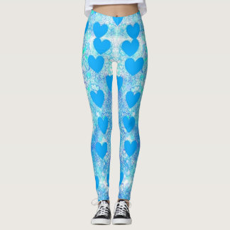 Blaue Herzen Leggings