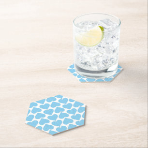 Blaue Herzen Muster, Romantisch, Liebe Untersetzer