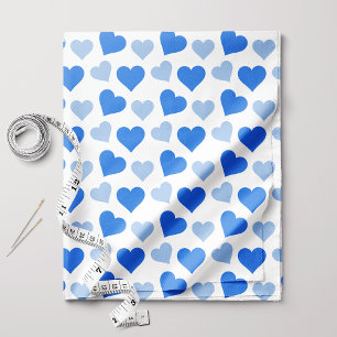 Blaue Herzen Stoff
