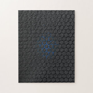 Blaue Hexelaubsäge Puzzle