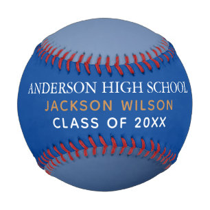 Blaue High School Senior Player Foto Custom Team Baseball