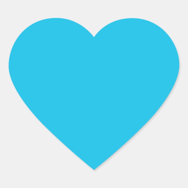 Blaue Himbeere (feste Farbe) Herz-Aufkleber (Vorderseite)
