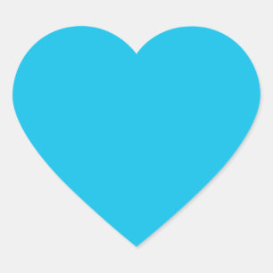 Blaue Himbeere (feste Farbe) Herz-Aufkleber